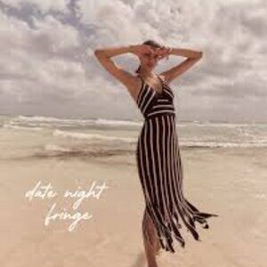 White House Black Market Halter Sweater Fringe Dress Small & Medium NWT $150